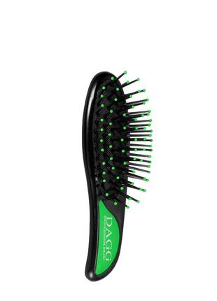Щітка для волосся масажна 14 см dagg 8580 n зелена
