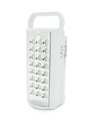 Ліхтар переносний almina dl-2424led, 2 режими (16+8led), вбудований акум, корпус пластмас, кабель 220 в,