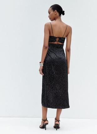 Атласна сукня в корсетному стилі в горошок від zara, розмір xl*4 фото