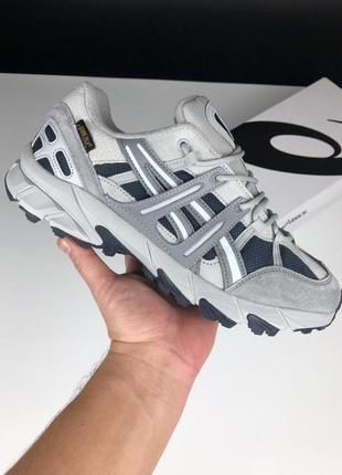 Зимові термо кросівки чоловічі asics gel sonoma  сірі із темно синім
