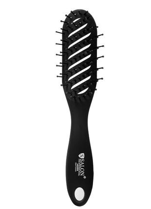 Расческа для волос массажная продувная salon professional 18045 чёрная