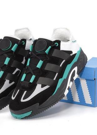 Зимние мужские кроссовки adidas niteball green black (мех) 41-42-43-44-45