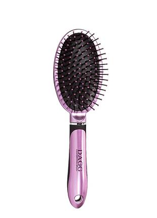 Щітка для волосся масажна dagg 24 см, рожева
