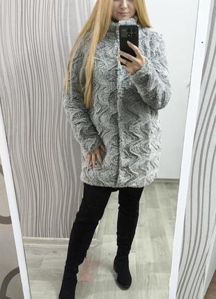 Шикарна ніжна шубка зі штучного хутра, плюшева, розмір м