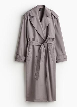 Довгий котоновий тренч ♥️ h&m