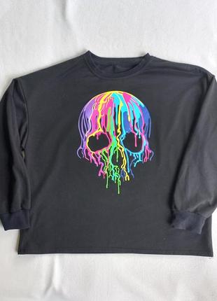 Реглан оверсайз череп, довжина 70 см.