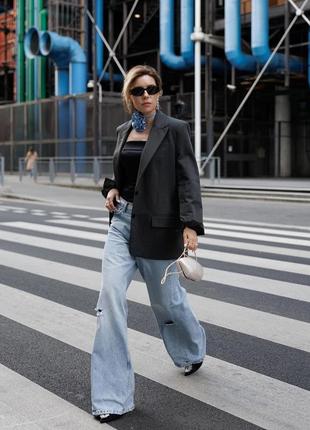 Джинси zara wide leg mid rise