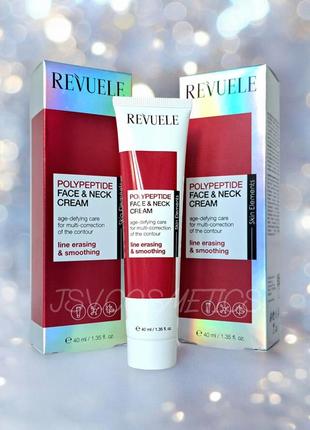 30+ крем для лица и шеи с полипептидами антивозрастной polypeptide face neck cream revuele 40 мл