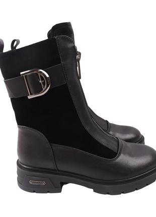 Ботинки женские renzoni черные натуральная замша, 36