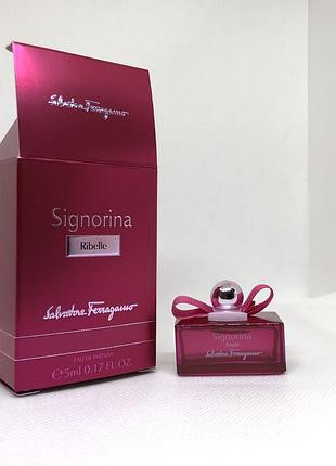Оригинальный миниатюра парфюмированная вода salvatore ferragamo signorina ribelle