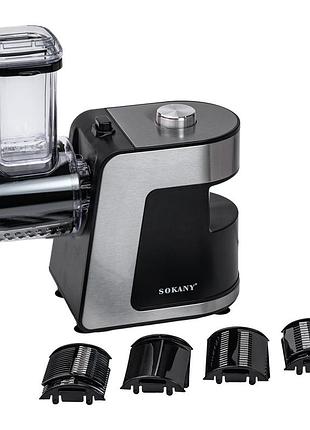 Овощерезка sokany электрическая 5 в 1 многофункциональная с насадками
