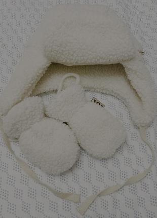 Шапка ушанка зимняя детская