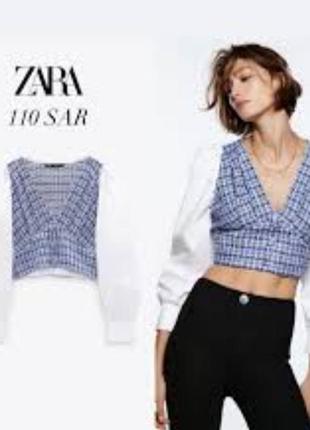 Zara стильный топ блуза кофта рукава фонарики,буфы размер м  идеальное состояние