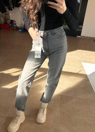 Джинси  zara 34 36 р moms fit зара момс