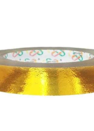Стрічка для квітів та подарунків 2см золотий металік 50м тм упаковкин