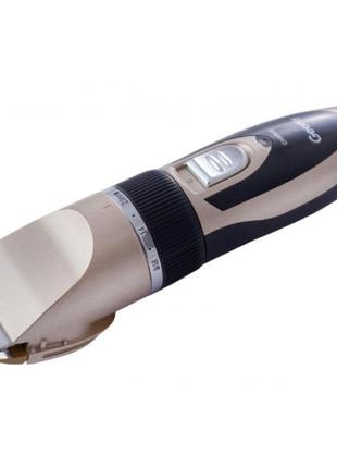 Бездротова машинка для стриження волосся geemy gm-6066 з додатковим акумулятором