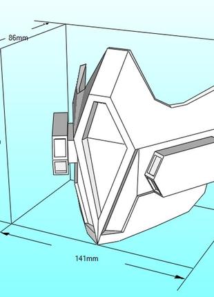 Маска респиратор respirator mask mortal kombat конструктор из картона papercraft паперкрафт игровой персонаж