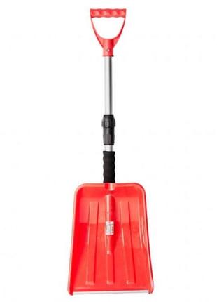 Лопата для снігу автомобільна телескопічна 68-87 см intertool at-0132