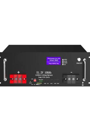 Акумулятор для дбж літій-залізо-фосфатний lifepo4 51.2v 100ah lfb-512100