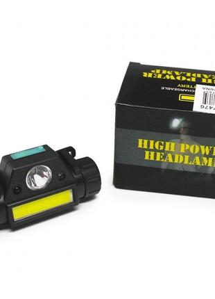 Ліхтар налобний bailong bl-1898 з датчиком руху