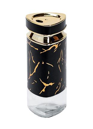Ємність для спецій скляна 120 мл чорна
