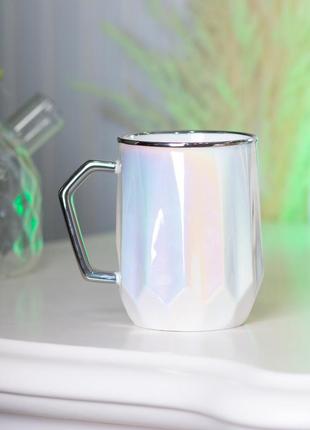 Чашка керамічна glaze 450мл у дзеркальній глазурі чашки для кави жовтий