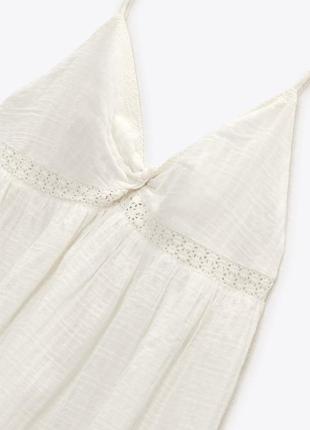 Коротка сукня з мережкою від zara, розмір xs*8 фото