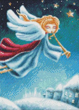 Алмазна мозаїка "різдячий ангел" amo7573 40х40см