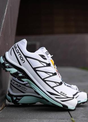 Кроссовки salomon s lab xt-6 черно белые повседневные легкие кроссы саломон спортивная обувь на лето