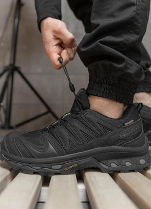 Зимние мужские термо кроссовки salomon black