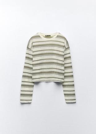 Смугастий светр від zara, розмір m*6 фото