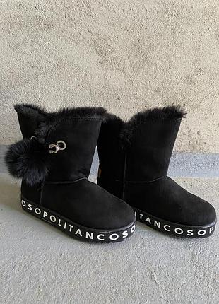 Sale☺️ угги женские новые теплые зима стильные черные