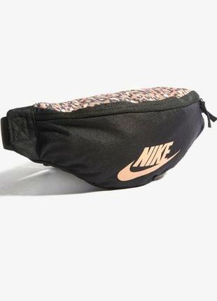 Nike leopard print плечевая поясная сумка бананка /0000h/