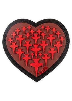 Шеврон 5.11 tactical airplane heart patch
