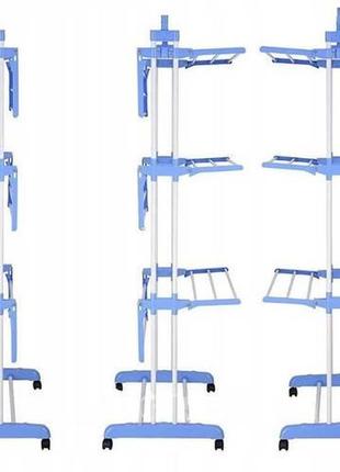 Сушилка для белья garment rack with wheels № k12-120 голубой