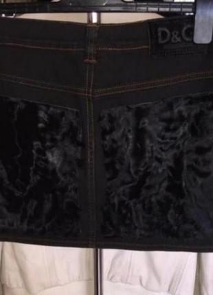 Dolce & gabbana юбка джинсова оригінал нова 
розмір 36/38 
з хутром vintage