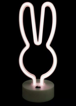Нічний світильник — neon lamp series — bunny white