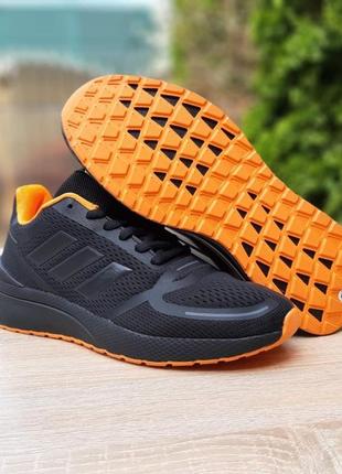 Adidas nova черные с оранжевым9 фото