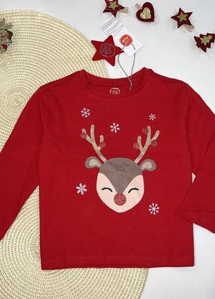 Невероятная коттоновая кофта с милым оленём размер:  ✔️98 ✔️ 104 (2) ✔️ 110 (2)