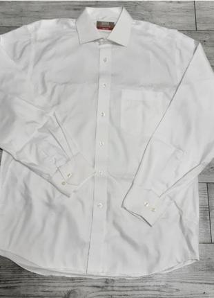 Сорочка рубашка чоловіча біла довгий рукав р 5010 фото