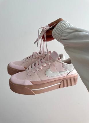 Кроссовки женские в стиле nike court legacy pink premium