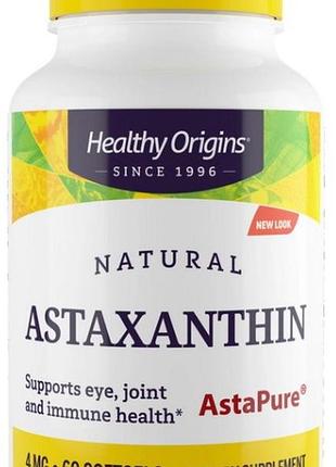 Астаксантін healthy origins astaxanthin 4 mg 60 капсул