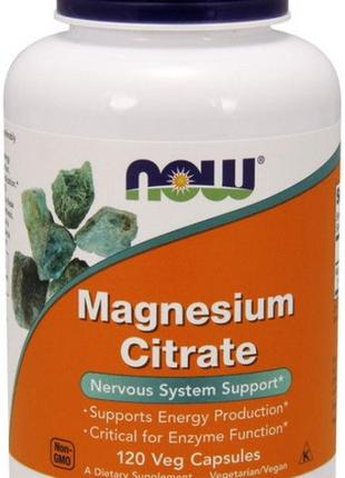 Магній цитрат now magnesium citrate 120 капс