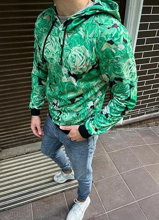 Зелене стильне худі