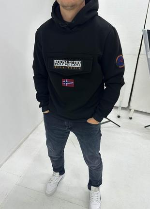 Худі тепле чоловіче на флісі зима весна осінь