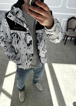 Вітрівка чоловіча вітро/вологозахисна на підкладці з капюшоном