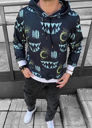 Худі чоловіче весна літо осінь принт трикотаж