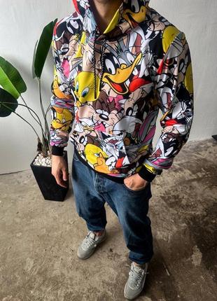 Мультяшний весняний чоловічий худі з капюшоном