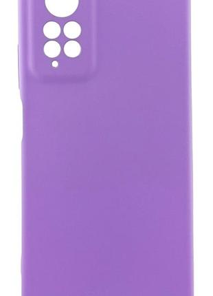 Чехол silicone case для xiaomi redmi note 12 pro 4g бампер с микрофиброй сиреневый