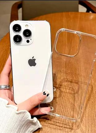 Противоударный прозрачный силиконовый чехол  для iphone 14 pro max